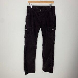 REI Corduroy Cargo Straight Leg Pants Outdoor Camping Brown Womens 4